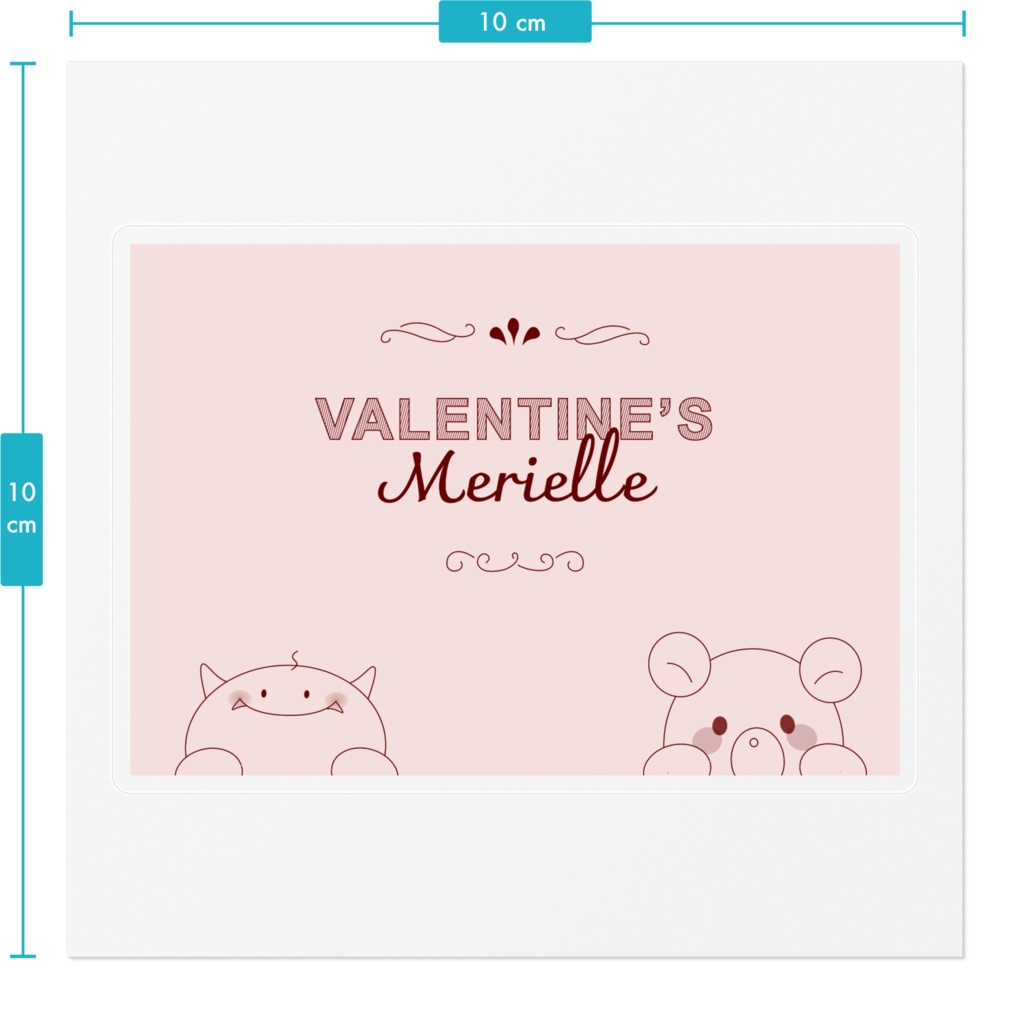 ばれんたいんひょこっとめりえるステッカー