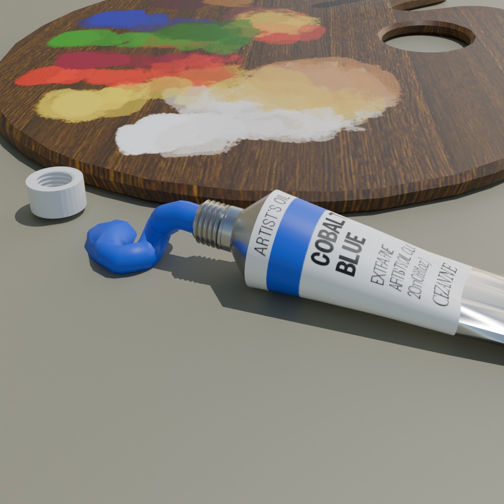 【3Dモデル】油彩パレット