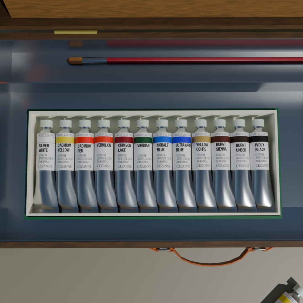 【3Dモデル】絵の具セット