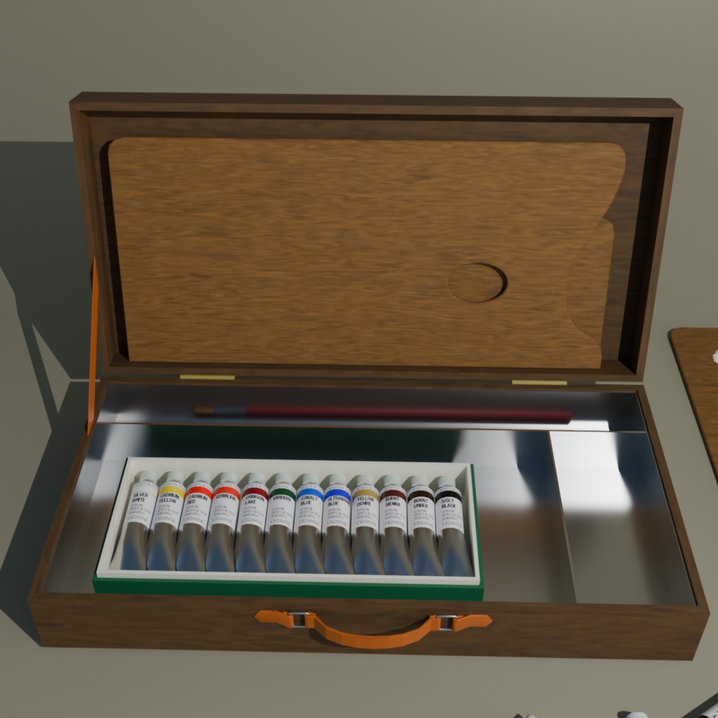 【3Dモデル】絵の具セット