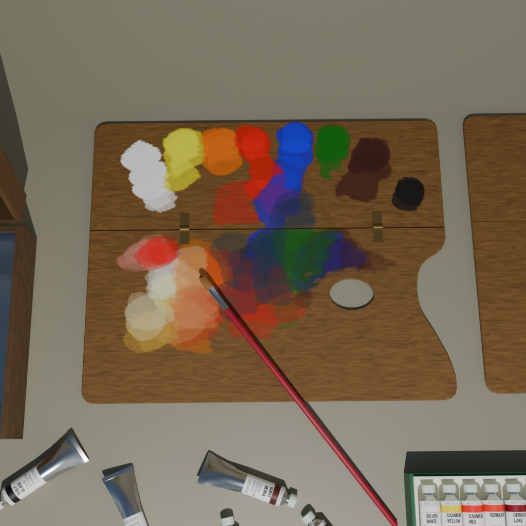 【3Dモデル】絵の具セット