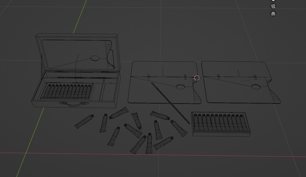 【3Dモデル】絵の具セット