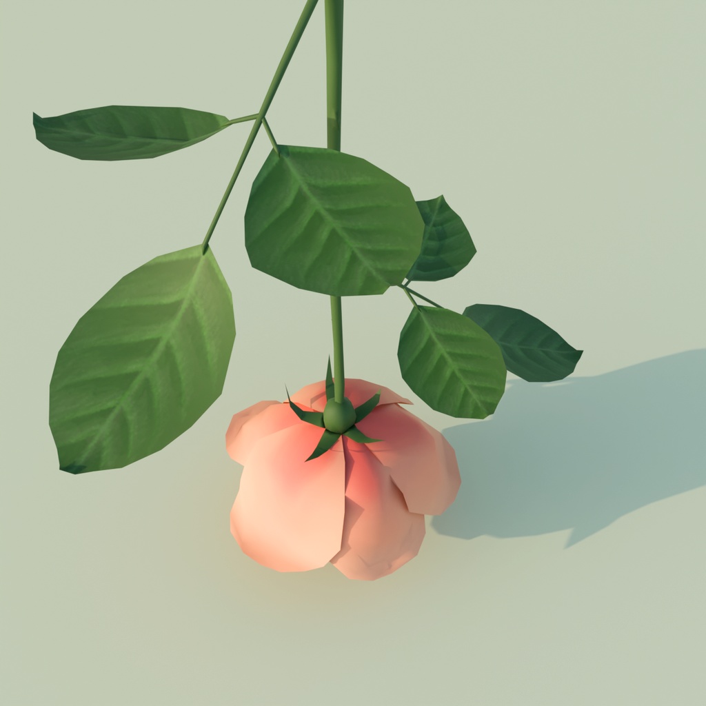 【3Dモデル】バラの花