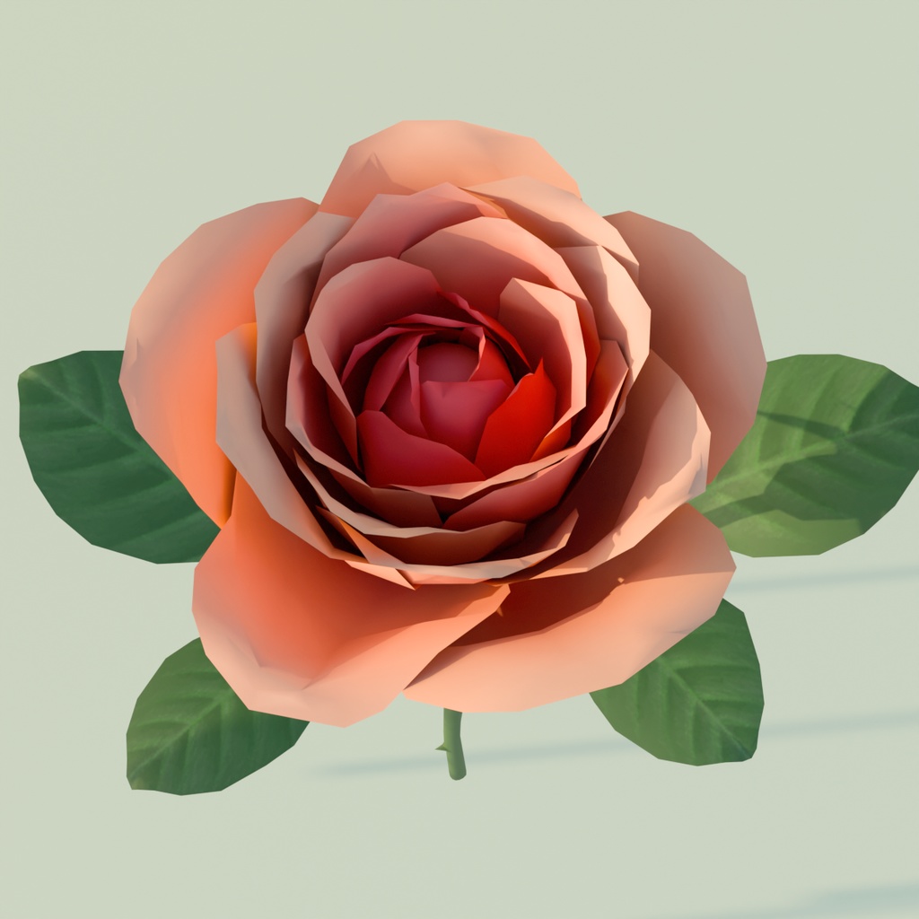 【3Dモデル】バラの花
