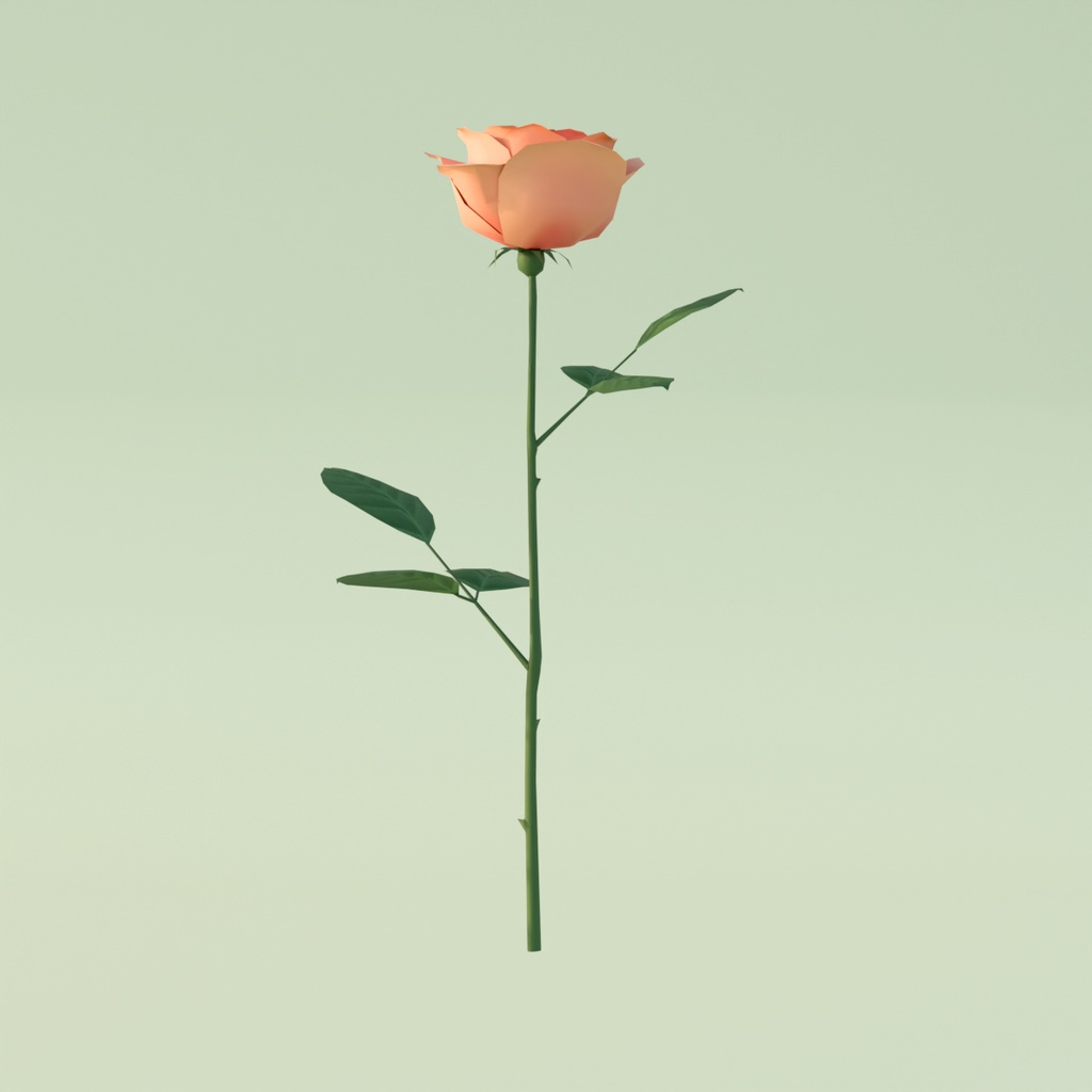 【3Dモデル】バラの花