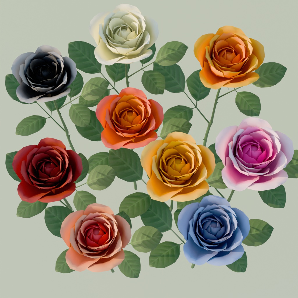 【3Dモデル】バラの花