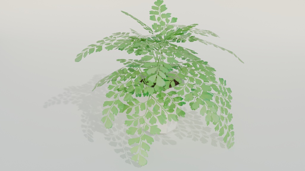 VRchat対応 観葉植物アジアンタム
