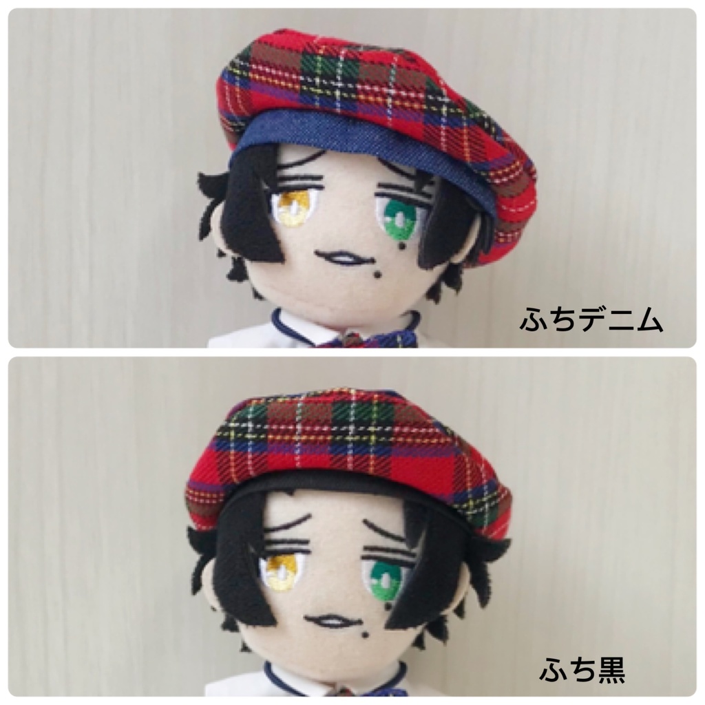 ぬいぐるみ用ベレー帽、マフラーセット