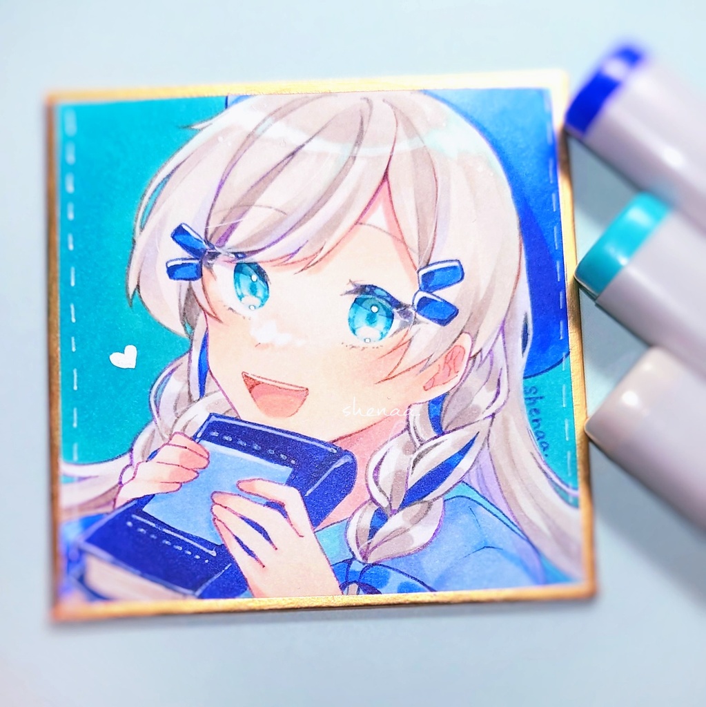 「💙💚🤍」豆色紙