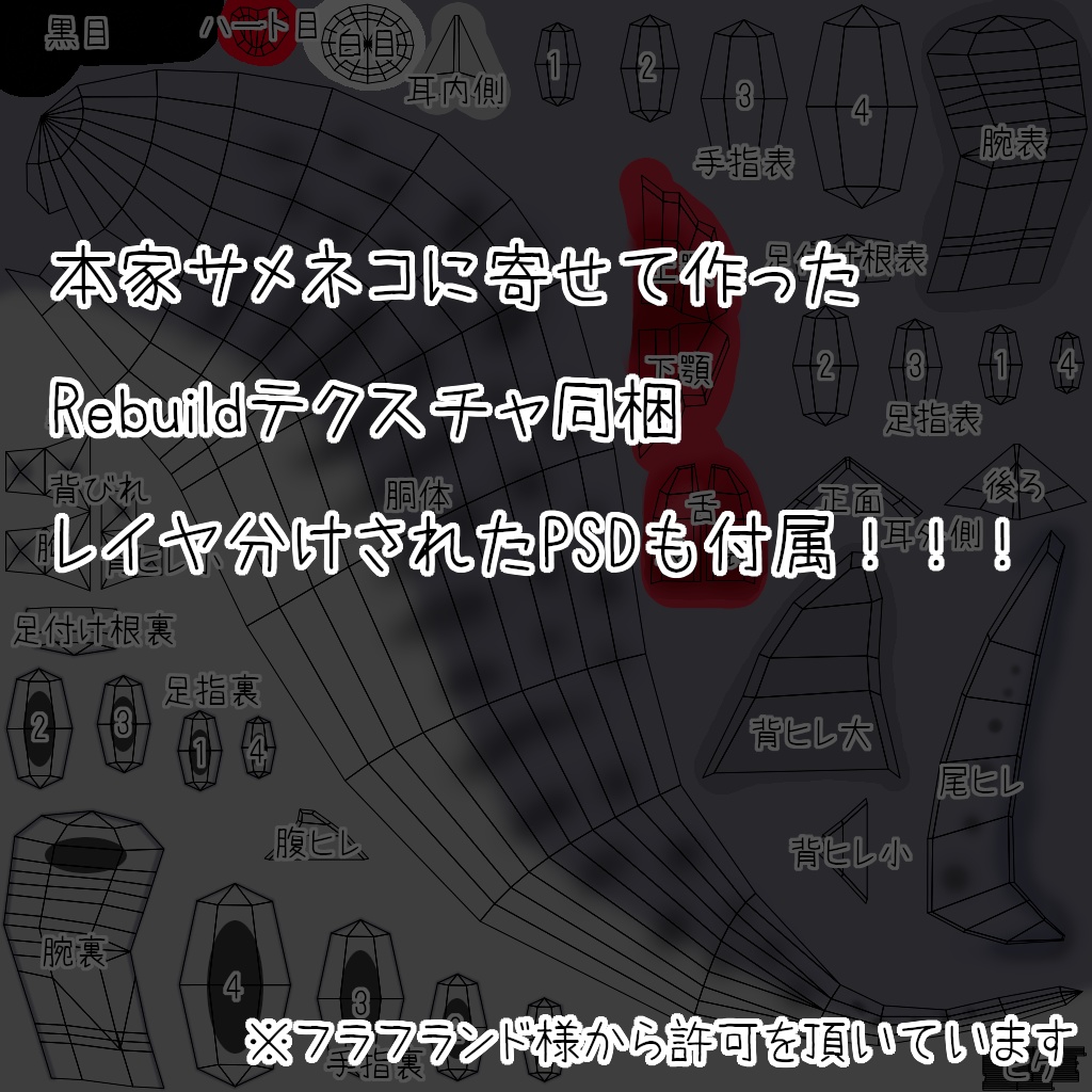 サメネコ用マテリアルパック(SameTex)