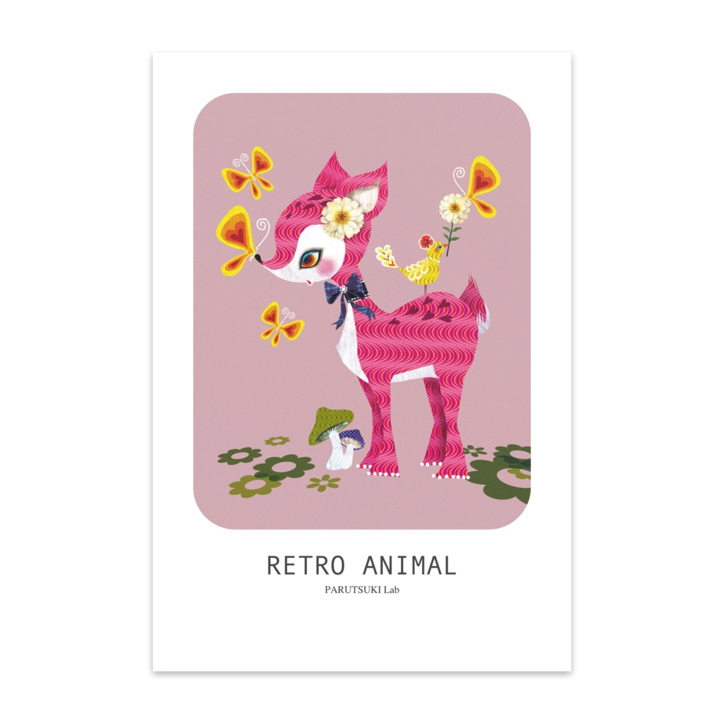 RETRO ANIMAL バンビ(ポストカード)