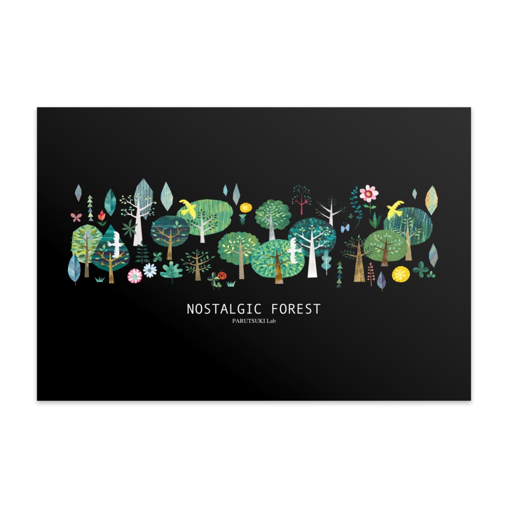 NOSTALGIC FOREST 黒（ポストカード）