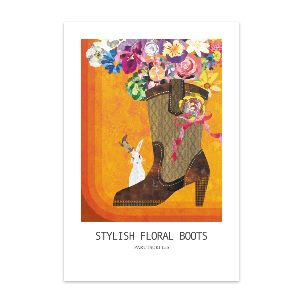 STYLISH FLORAL BOOTS(ポストカード)
