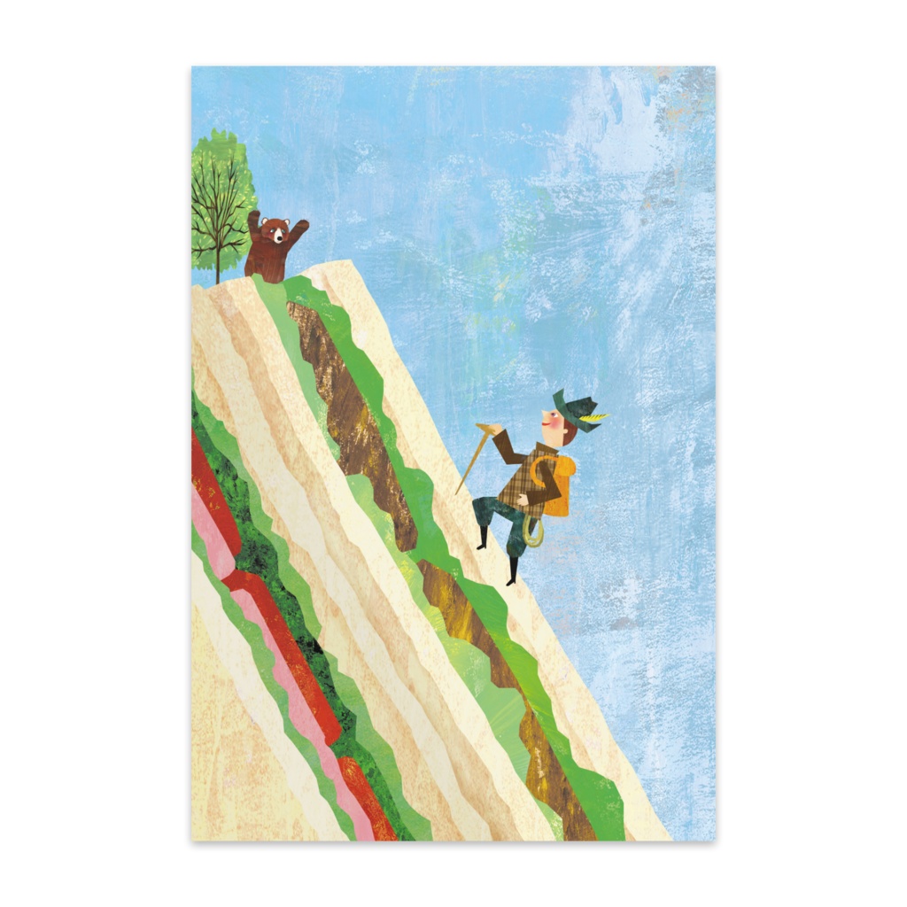 サンドイッチ登山（ポストカード）