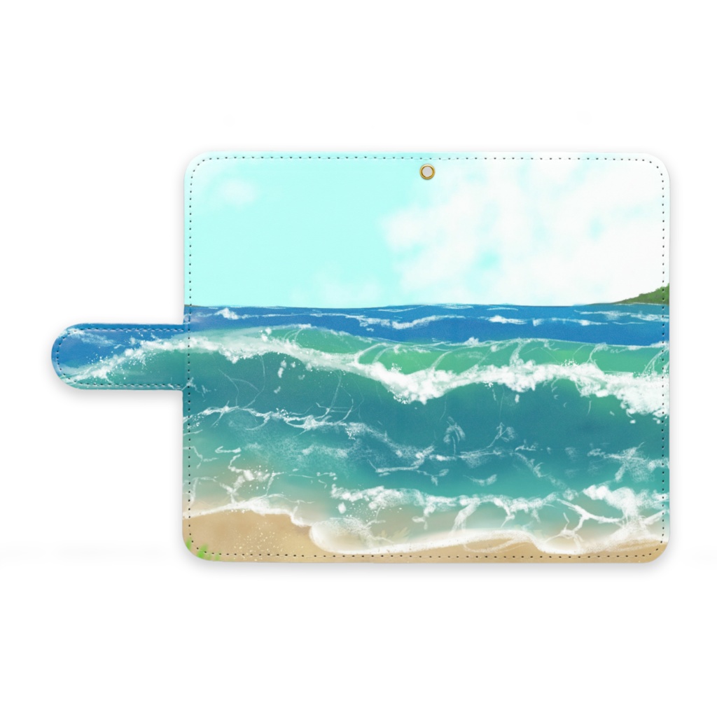 海の絵スマホケース
