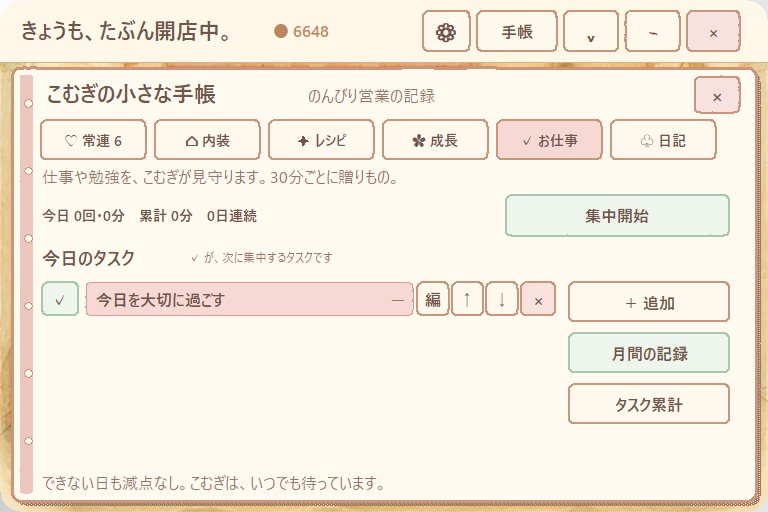 きょうも、たぶん開店中。
