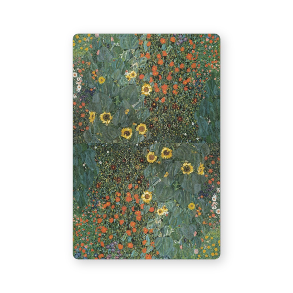 001-008 グスタフ・クリムト 『ヒマワリの咲く農家の庭』 カードケース 名刺ケース