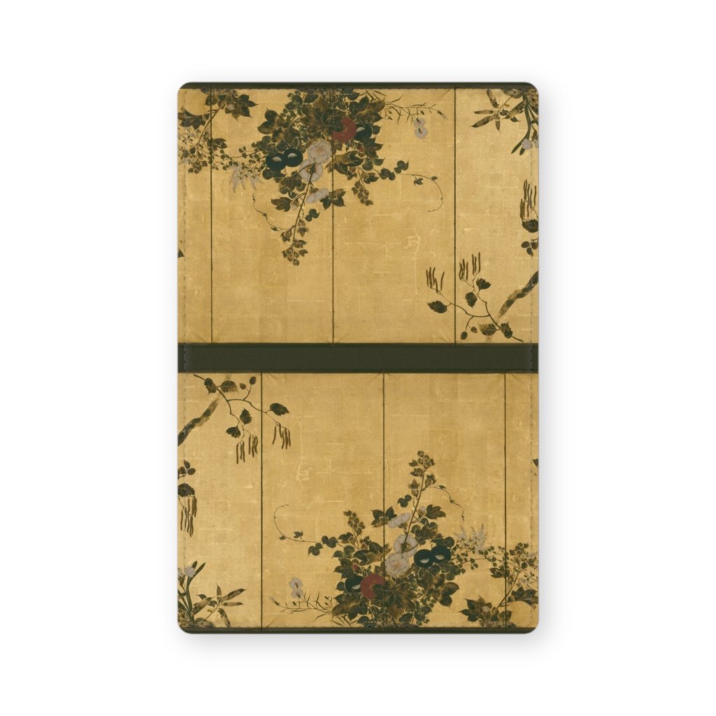 002-002 鈴木其一 『秋冬の花』 カードケース 名刺ケース