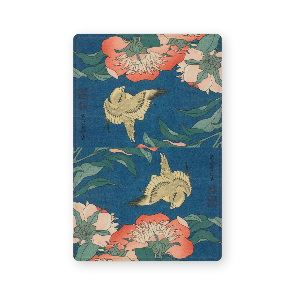 003-003 葛飾北斎 『芍薬 カナアリ』 カードケース 名刺ケース