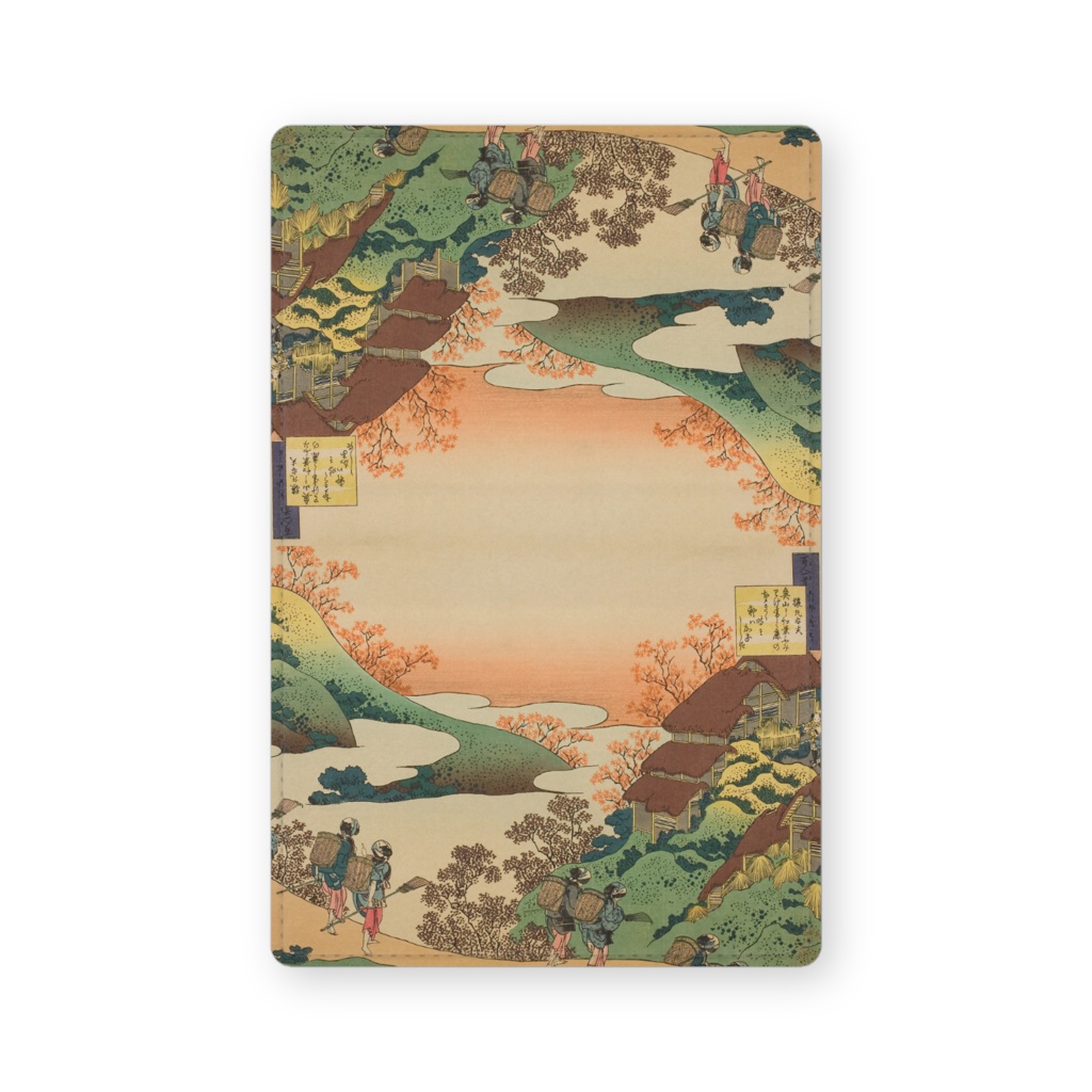 003-012 葛飾北斎 『百人一首 乳母かゑとき 猿丸太夫』 カードケース 名刺ケース