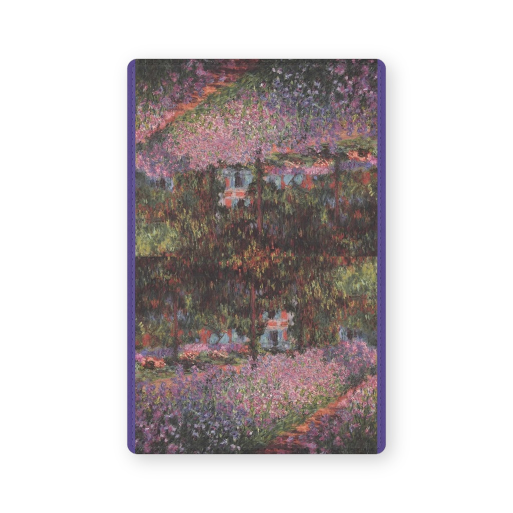 004-005 クロード・モネ 『モネの家の庭、アイリス』 カードケース 名刺ケース