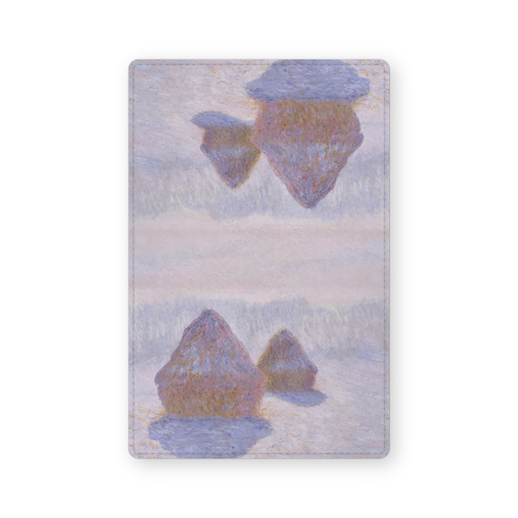 004-017 クロード・モネ 『積みわら雪と光の効果』 カードケース 名刺ケース