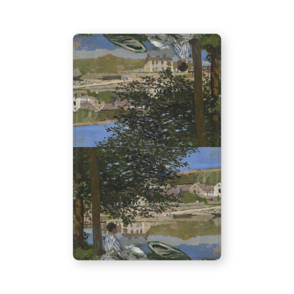 004-019 クロード・モネ 『セーヌ河岸、ベンヌクール』 カードケース 名刺ケース