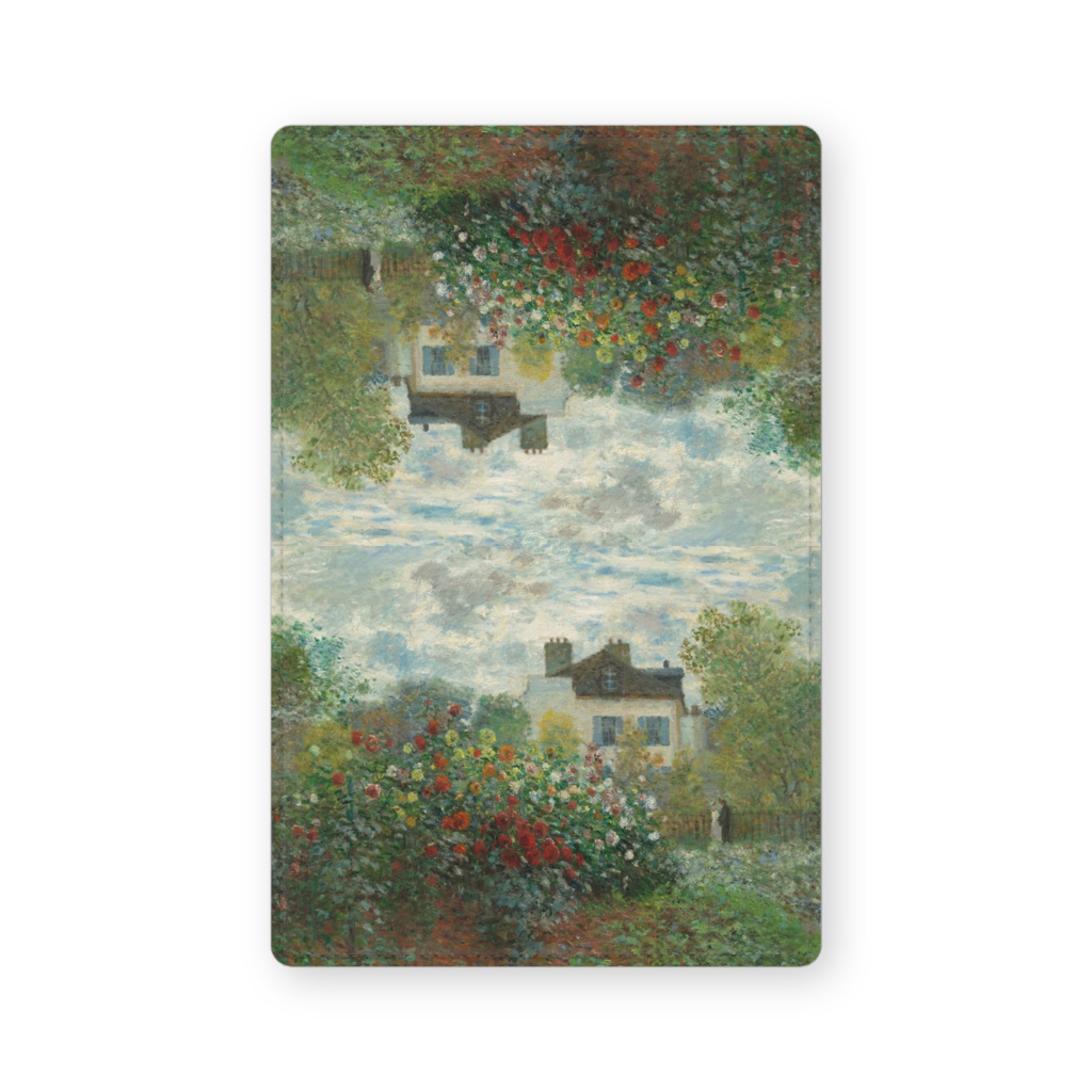 004-021 クロード・モネ アルジャントゥイユのモネの家の庭(ダリアの咲く庭)』 カードケース 名刺ケース