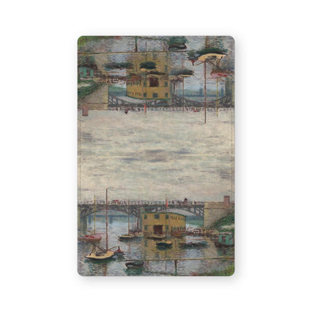 004-024 クロード・モネ 『灰色の日のアルジャントゥイユの橋』 カードケース 名刺ケース