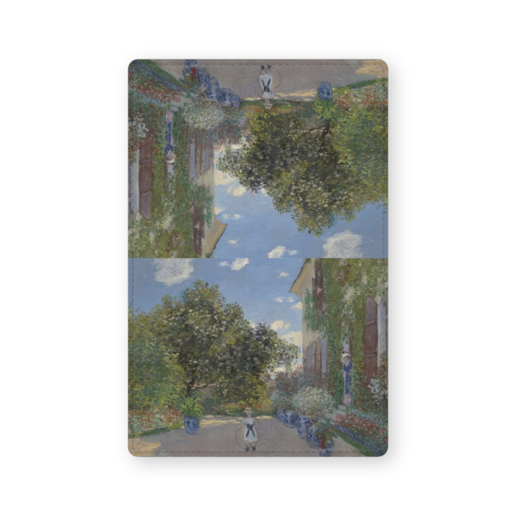004-031 クロード・モネ 『アルジャントゥイユの画家の家』 カードケース 名刺ケース