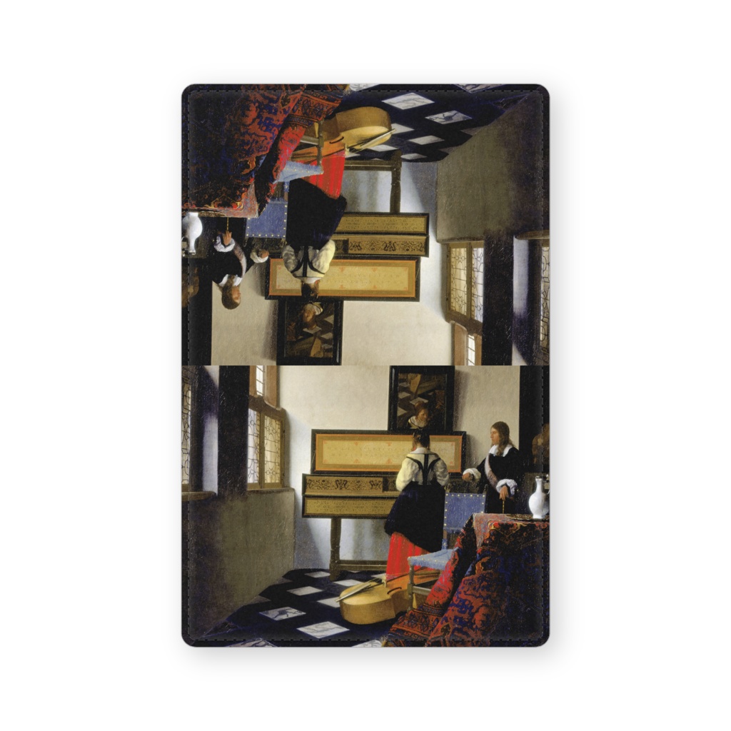 008-010 フェルメール 『音楽の稽古』 カードケース 名刺ケース