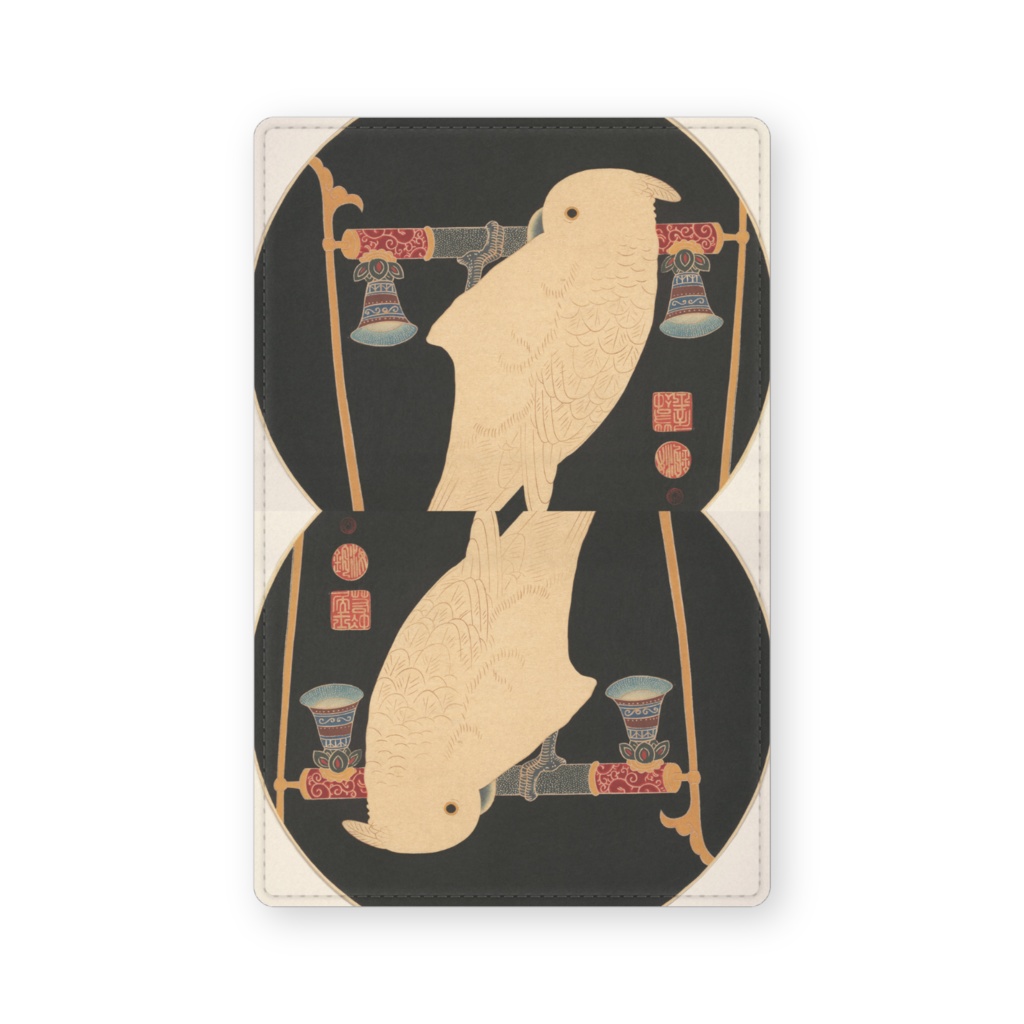 009-006 伊藤若冲 『白いコンゴウインコ』 カードケース 名刺ケース