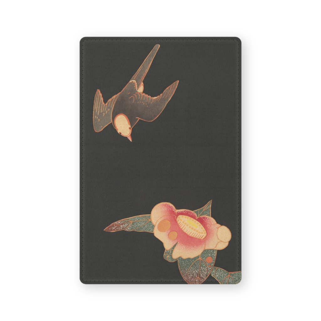 009-007 伊藤若冲 『燕と椿』 カードケース 名刺ケース