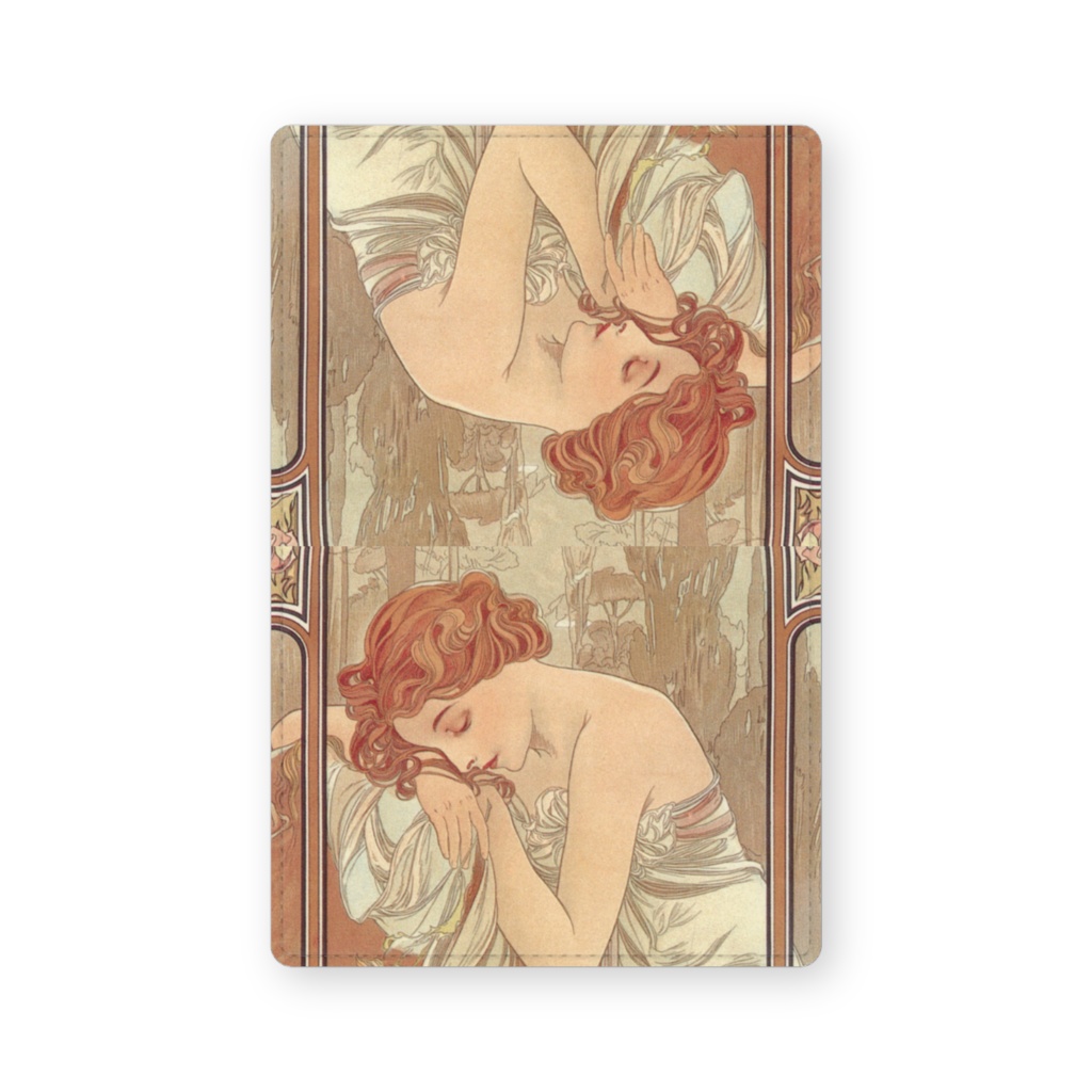 014-012 アルフォンス・ミュシャ 『時の流れ:夜の安らぎ』 カードケース 名刺ケース