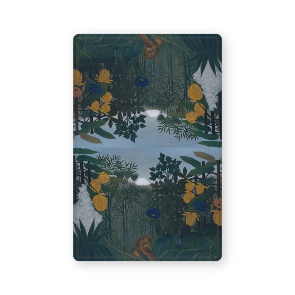 029-001 アンリ・ルソー 『ライオンの食事』 カードケース 名刺ケース