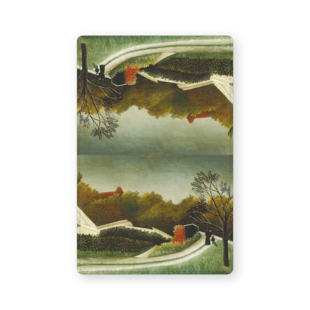 029-003 アンリ・ルソー 『パリ郊外の製材所』 カードケース 名刺ケース