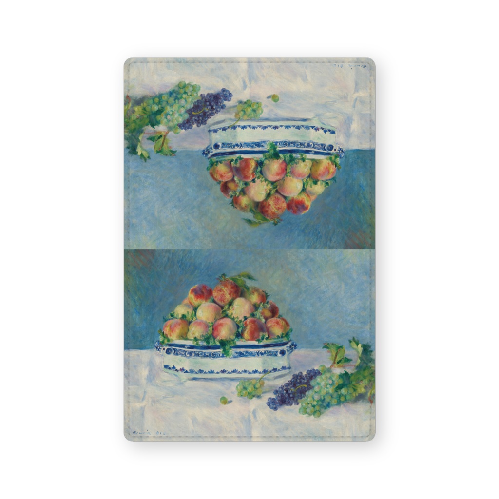 016-008 ルノワール 『桃とぶどうのある静物』 カードケース 名刺ケース