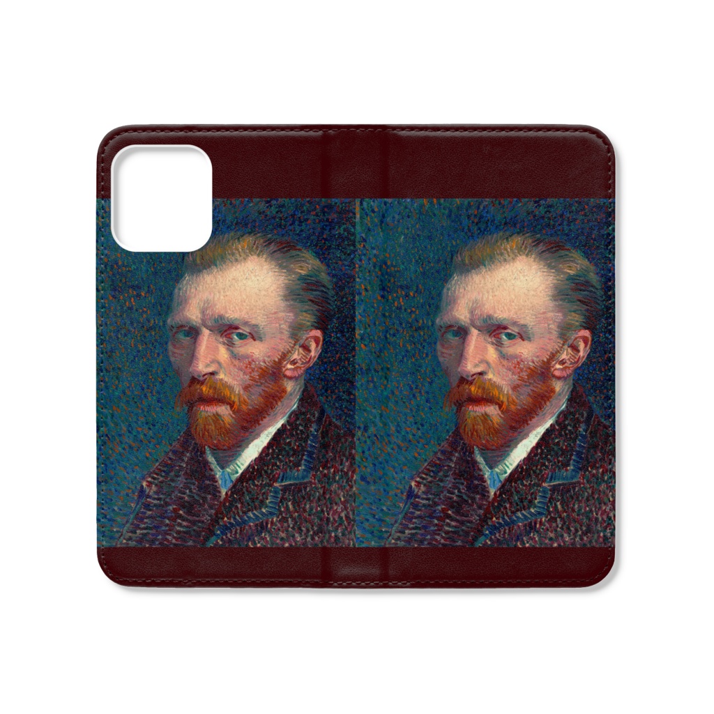 005-019　ゴッホ　『Self-Portrait -1887-』　iPhoneケース　手帳型帯なし