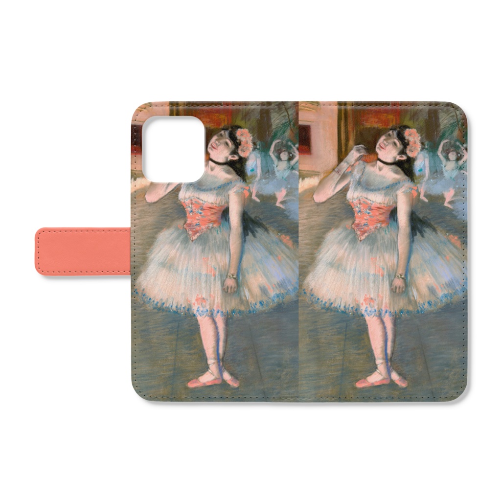 007-002　エドガー・ドガ　『踊りの花形1897-81』　iPhoneケース　手帳型帯付き