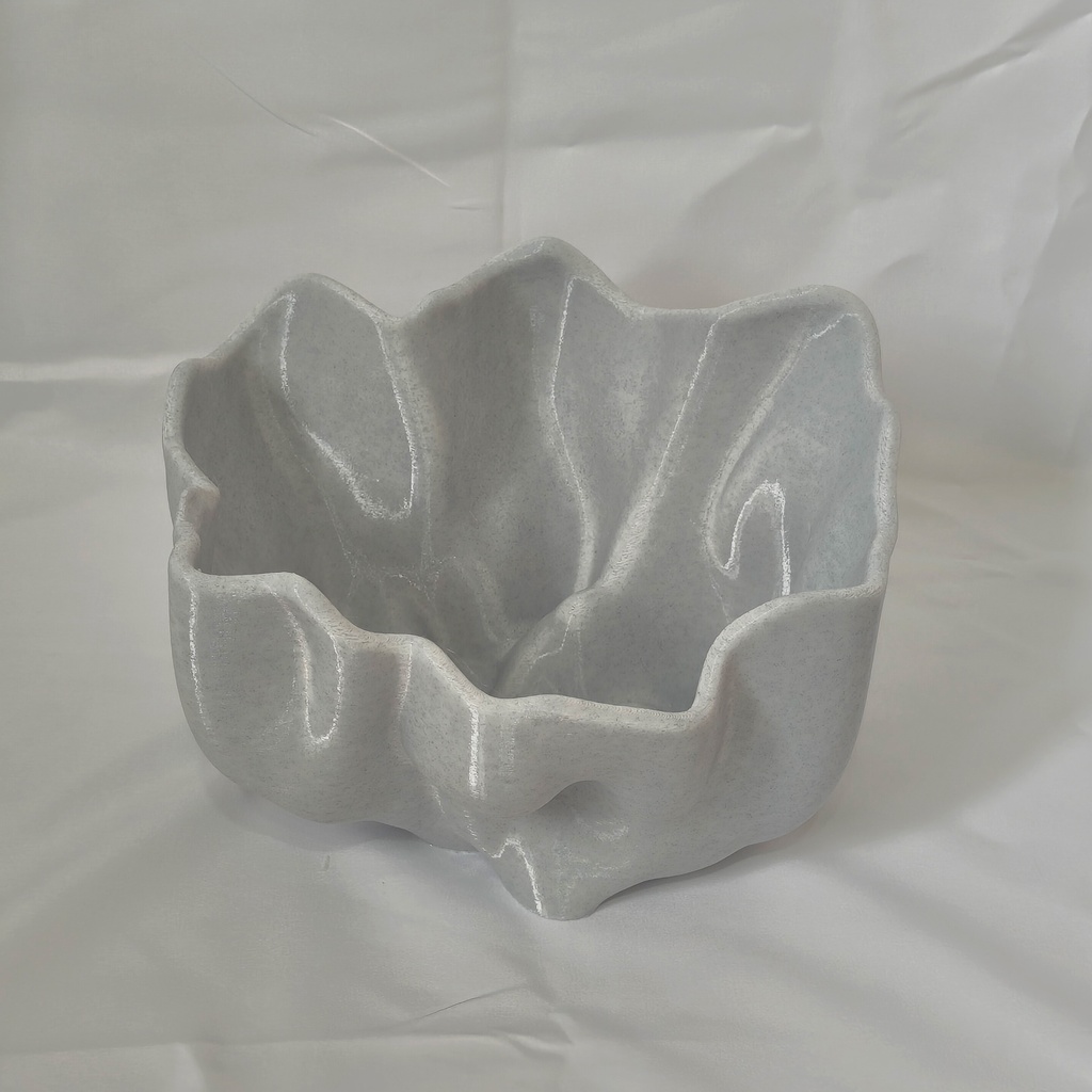 3Dプリント用データ 植物鉢"Flow"