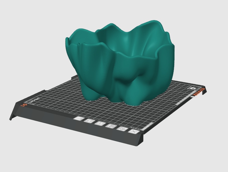 3Dプリント用データ 植物鉢"Flow"