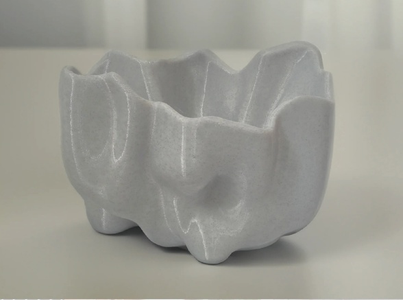 3Dプリント用データ　植物鉢"Flow"