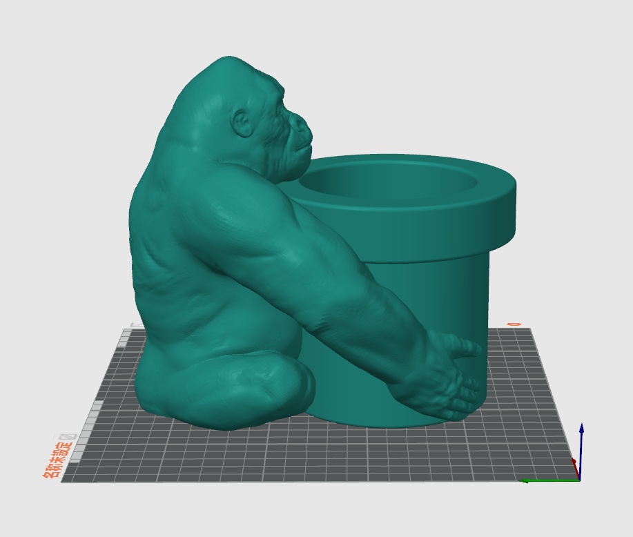 3Dプリント用データ 「見守りゴリラ」 Dynamite T