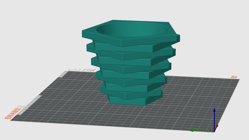 3Dプリント用データ 植物鉢"Pentagon①"