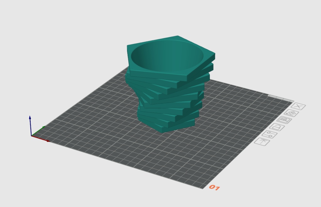 3Dプリント用データ 植物鉢"Pentagon②"