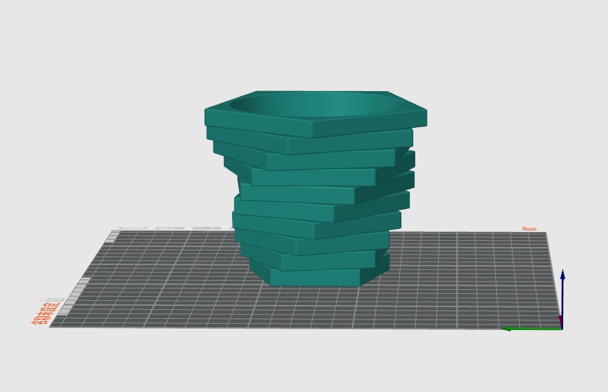 3Dプリント用データ 植物鉢"Pentagon②"