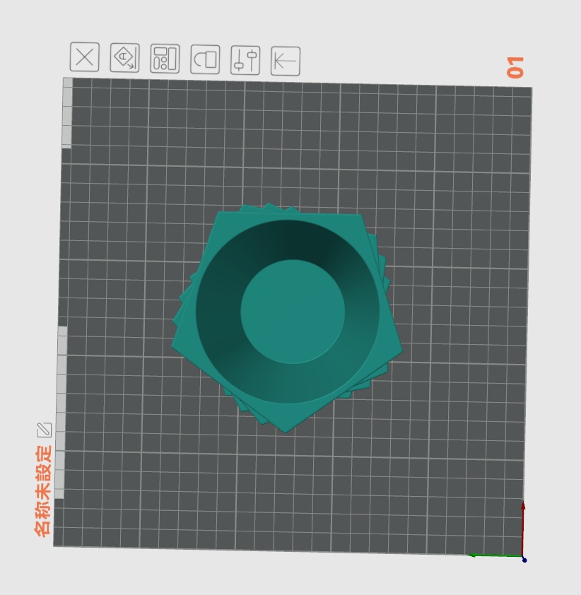 3Dプリント用データ 植物鉢"Pentagon②"
