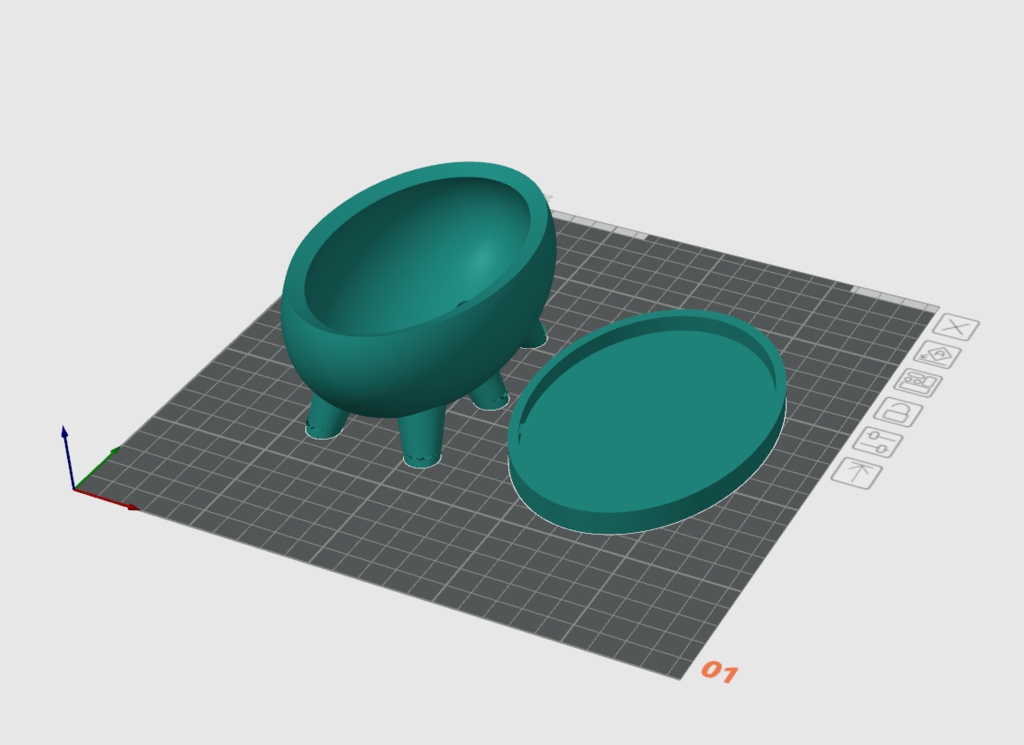 3Dプリント用データ 植物鉢 "Creature"