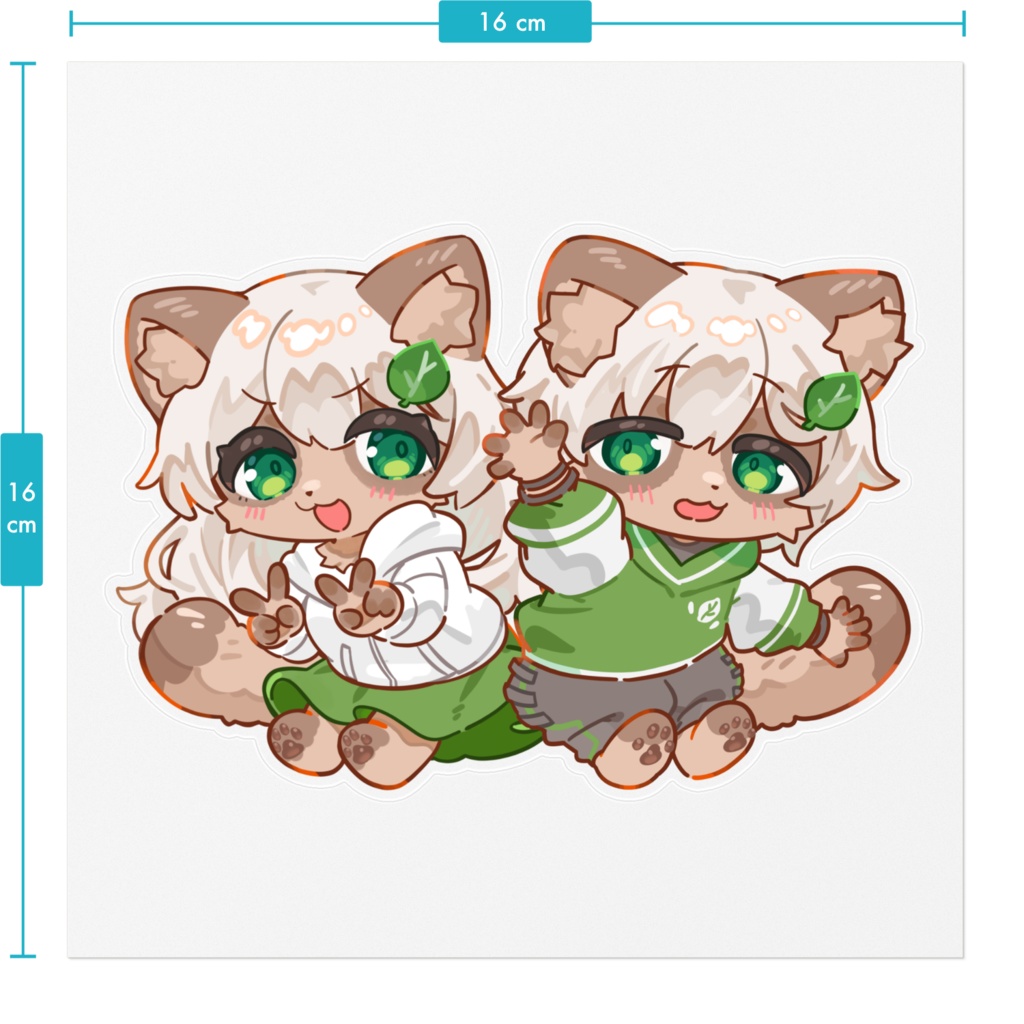 【3周年記念】もこも&もここ ステッカー