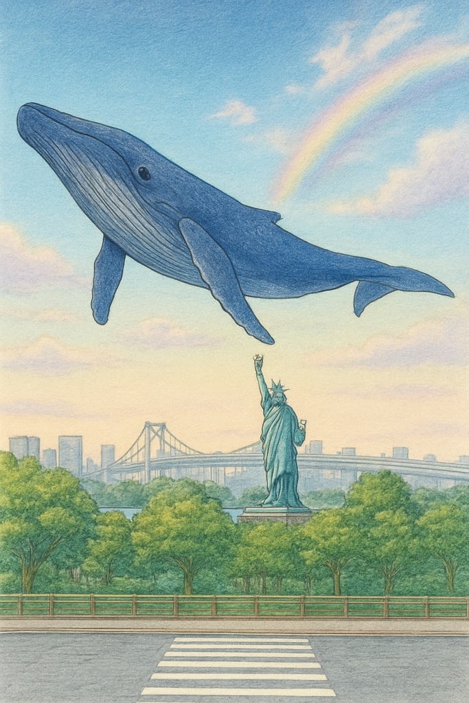 海の生き物シリーズ～鯨のお台場散歩～